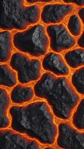 Foto 3d-rendering abstrakter abgekühlter lava hintergrund vulkanischer gesteinsstruktur