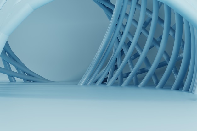 3D-Rendering Abstrakter blauer Hintergrund 3D-Darstellung