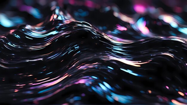 3D-Rendering abstrakter flüssiger Hintergrund lila und blaue Farben flüssige Malerei