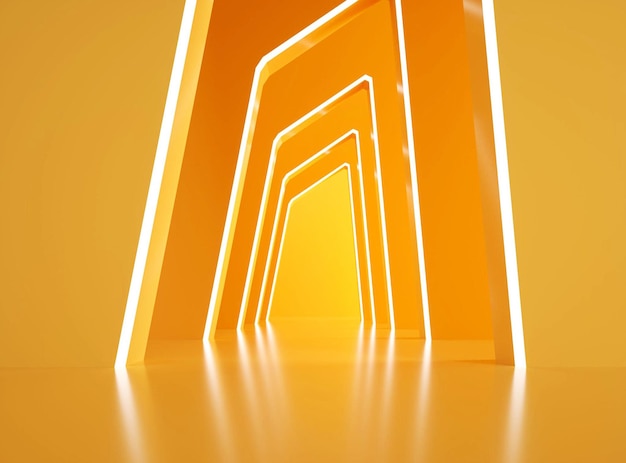 3D-Rendering abstrakter Tunnelhintergrund