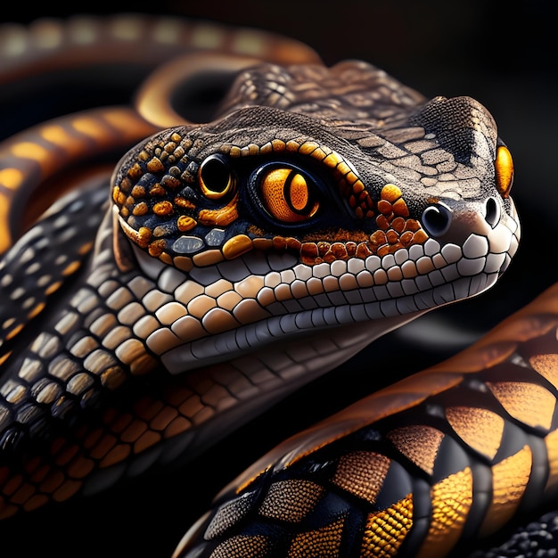 3D-Rendering Aesculapian Snake Animal AI Generativ