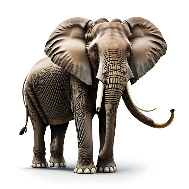 3d Rendering African Forest Elephant Animal AI Generative (Generador de IA de los elefantes de los bosques africanos)