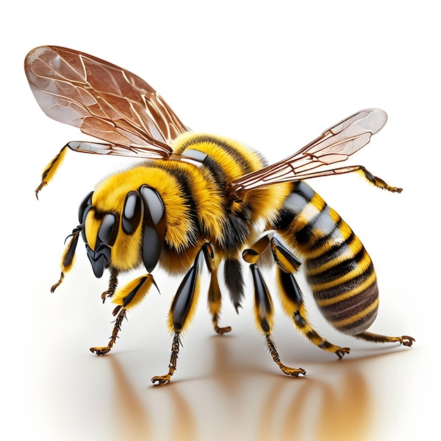 3d-Rendering afrikanisierter Bienen-Tier-AI-Generativ