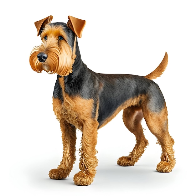 3d-Rendering Airedale Terrier Tier-AI-Generativ