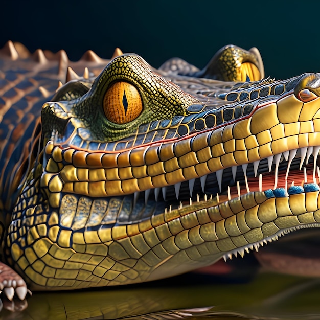 3D-Rendering American Alligator Animal AI Generativ