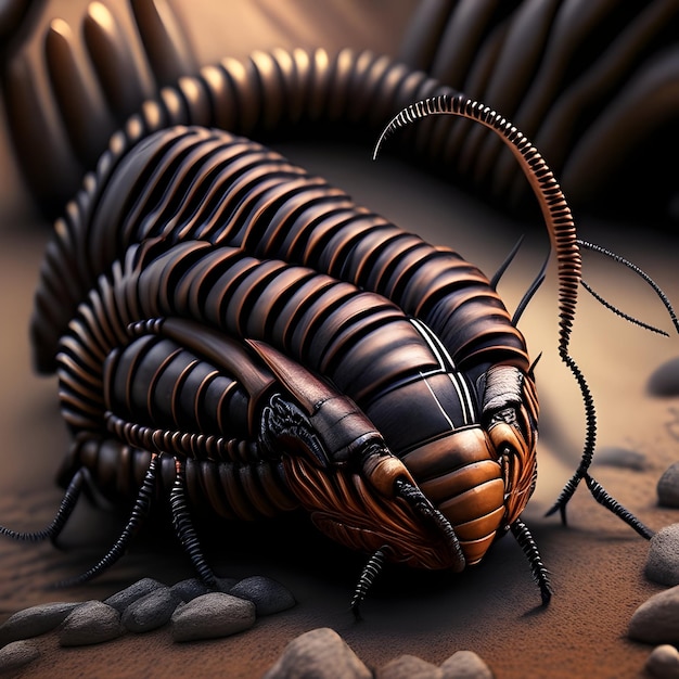 3d Rendering Arthropleura Tier-AI-Generativ