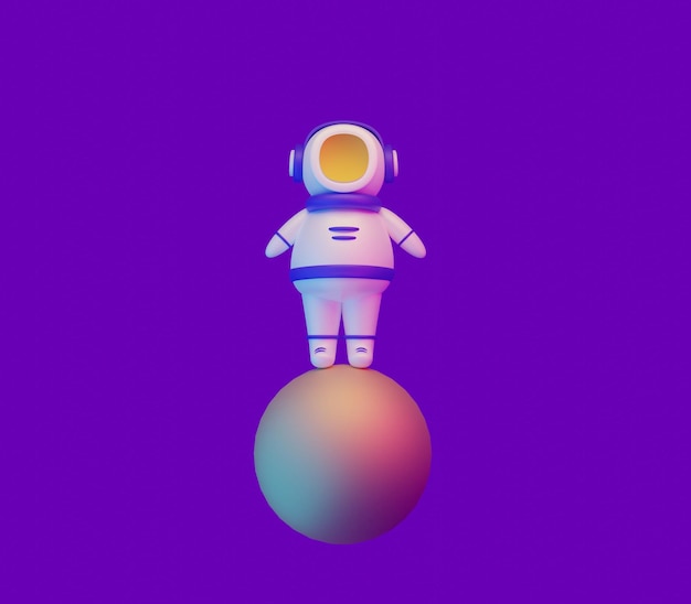 3D-Rendering Astronaut 3D-Illustrationsdesign