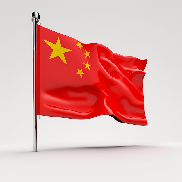 3D-Rendering China-Landesflagge