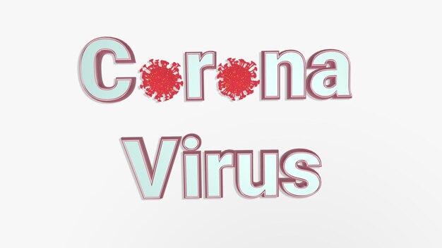 3D-Rendering Corona-Virus-Krankheit Virusinfektion