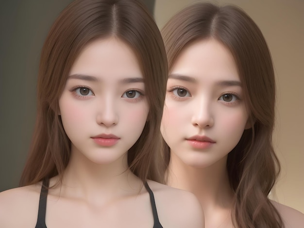 3d Rendering Cute Woman AI Generative (Generador de IA de la mujer linda en 3D)