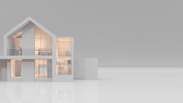 3D-Rendering-Darstellung des modernen Hauses