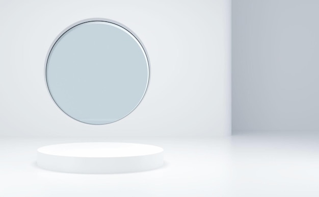 3D-Rendering der Ausstellungshintergrund