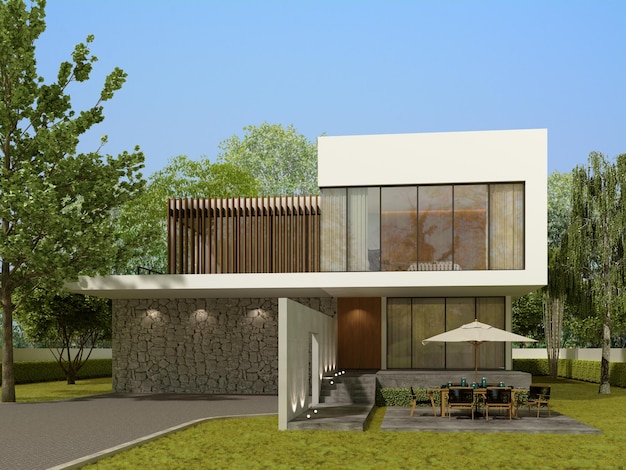 3D-Rendering der Hausarchitektur