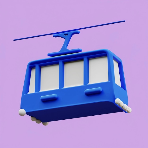 3D-Rendering der Seilbahn