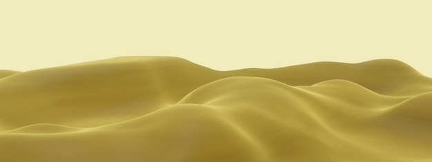 Foto 3d-rendering der wüstentopographie sanddünen