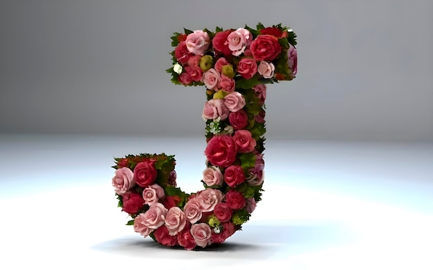 3D-Rendering des Alphabets J ai generiert