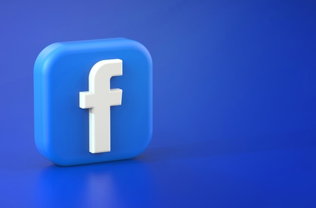 3D-Rendering des Facebook-Logos