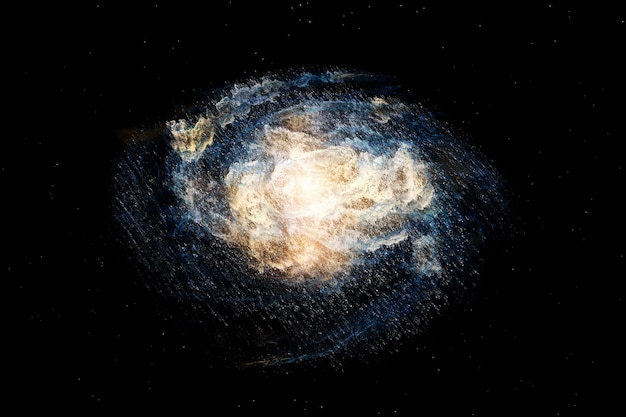 3D-Rendering des großartigen Spiralnebels Der Hintergrund des Universums