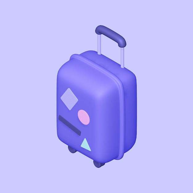 3D-Rendering des Koffers