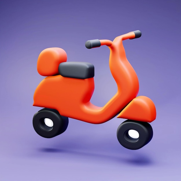 3D-Rendering des Moped-Frei-Symbols