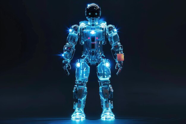3D-Rendering des neuesten humanoiden Robots
