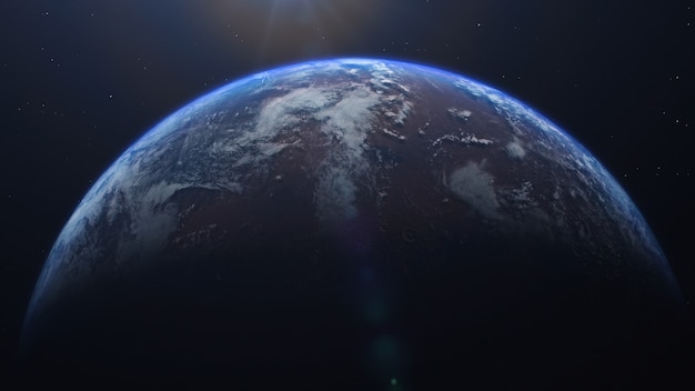 3D-Rendering des Terraforming-Prozesses des Mars