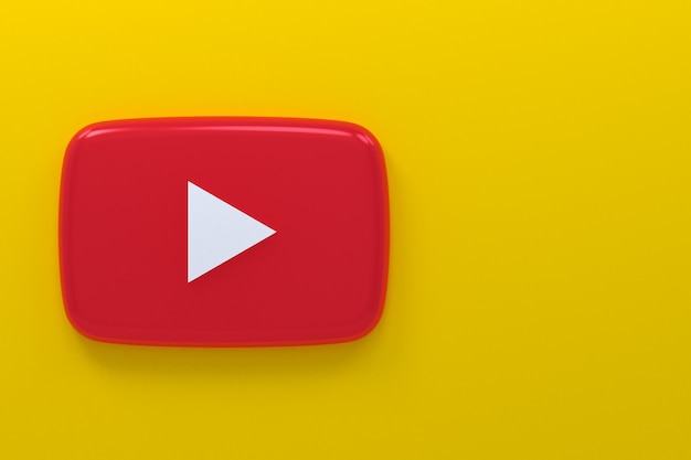 3D-Rendering des Youtube-Logos