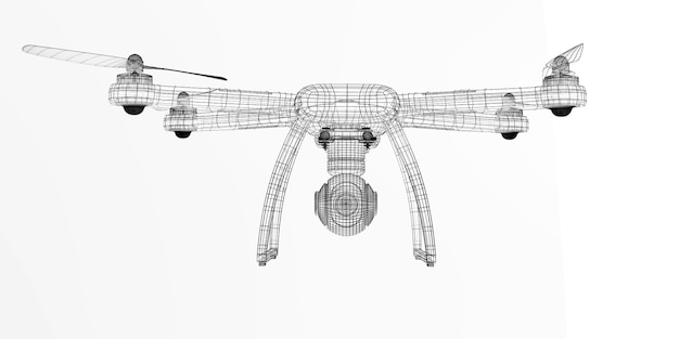 3D-Rendering-Drohnenmodell