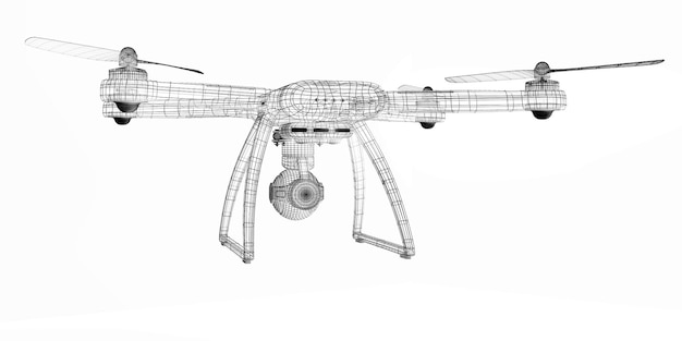 3D-Rendering-Drohnenmodell