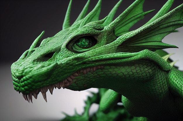 Foto 3d-rendering eines fantasy-drachen