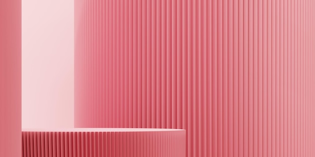 3d-Rendering Einfaches ästhetisches Schaufenster für die Werbung und Präsentation von Produkten und Waren