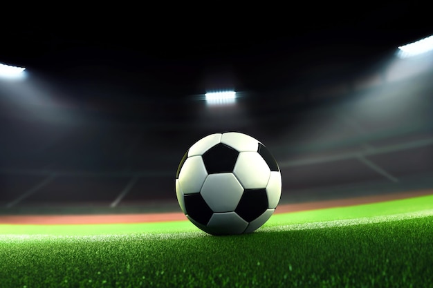 3D-Rendering Fußball eines Sportstadions Hintergrund