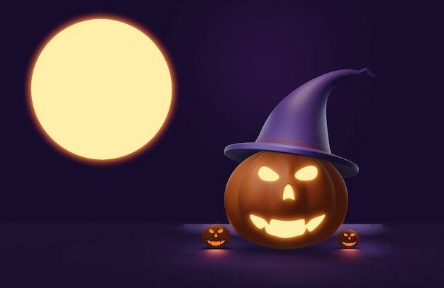 3D-Rendering.Halloween bei Nacht concape