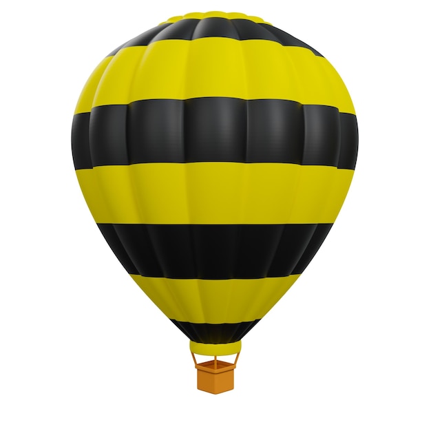 3D-Rendering Heißluftballon isoliert