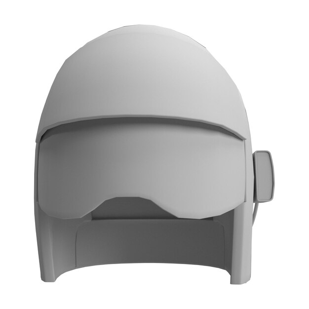 Foto 3d-rendering helm auf weißem hintergrund