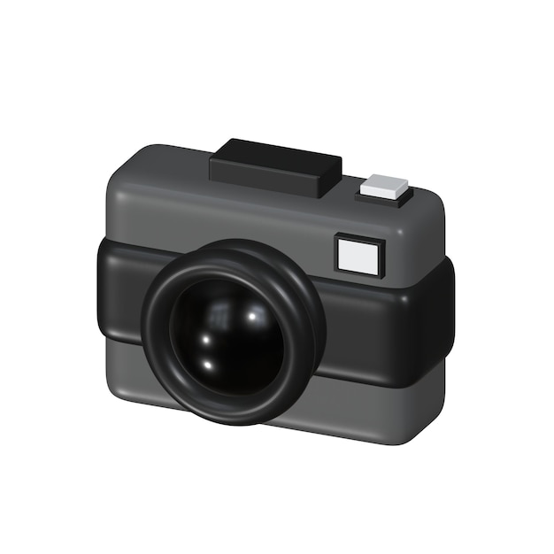 3D-Rendering-Kamera in Schwarz und Grau