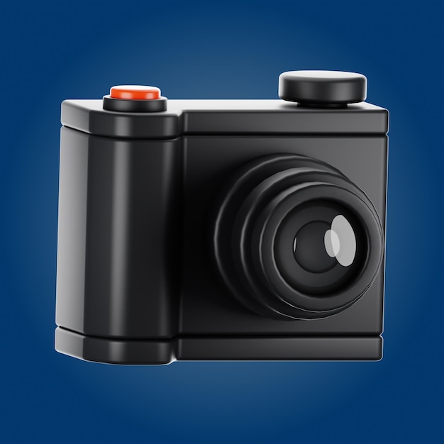 3D-Rendering-Kamera-Symbol Gadget und Technologie-Konzept