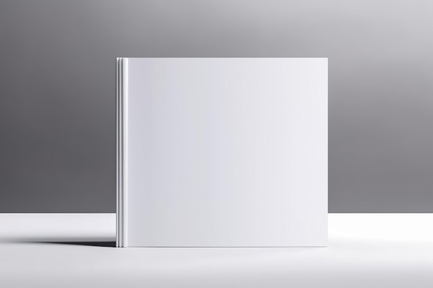 3D-Rendering Leeres Buchcover, weißes Magazin-Mockup, sauberes Letter-Querformat-Mockup, leer oder vertikale Visitenkarte, weiß, leer, Ai generieren