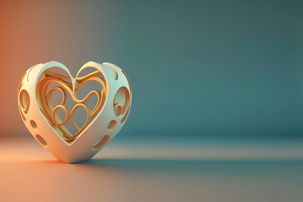 3D-Rendering Liebe Valentinstag Dekoration Hintergrund
