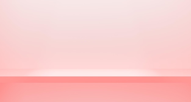 3D-Rendering Minimaler moderner Stil Rosa Ladenregal an der Wand Interieur für Produkt Horizontale leere rosafarbene pastellfarbene Ladung Leerer minimaler Konzepthintergrund Platz für Text Produktpräsentation Studio roomxAxA