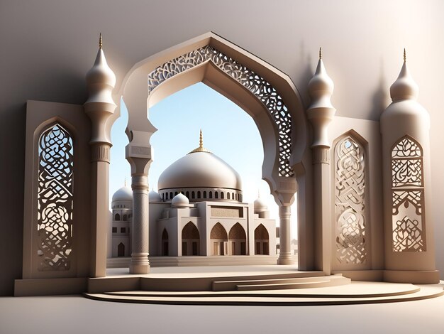 3D-Rendering Moschee islamisch