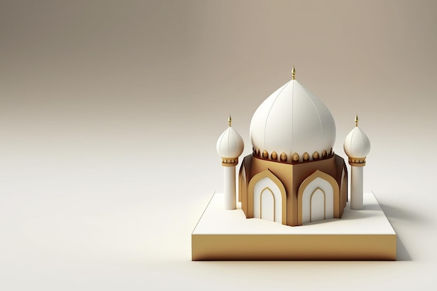 3D-Rendering Moschee Laterne Hintergrund