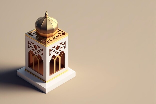 3D-Rendering Moschee Laterne Hintergrund