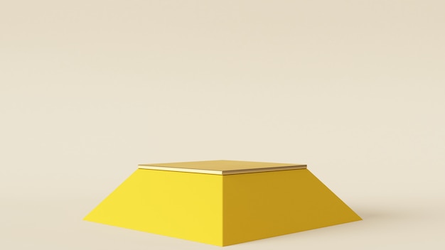 3D-Rendering-Podium, abstrakte Geometrieform