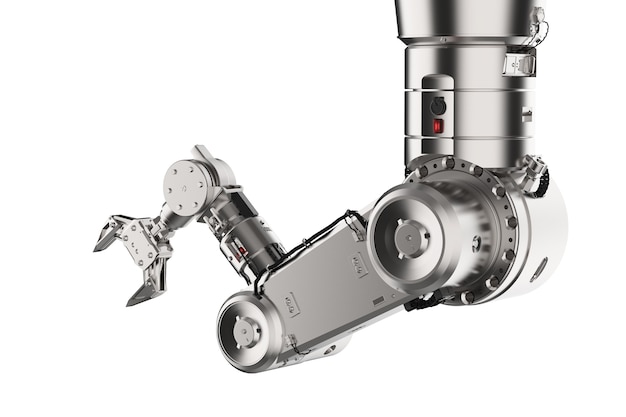 3D-Rendering Roboterarm oder Roboterhand isoliert