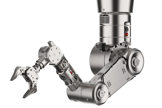 3D-Rendering Roboterarm oder Roboterhand isoliert