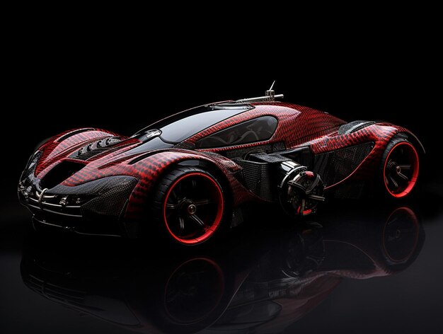 3D-Rendering rotes Auto