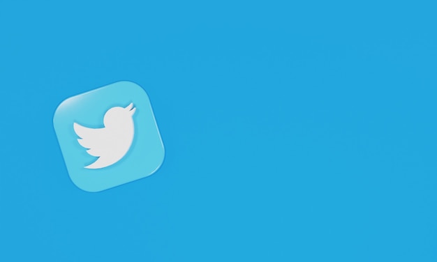 3D-Rendering-Symbol Logo Twitter