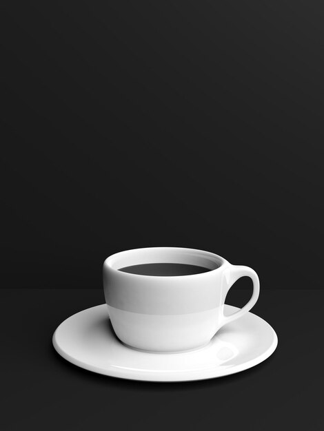 3D-Rendering Tasse Kaffee