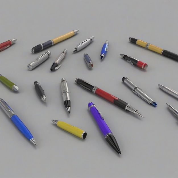 3D-Rendering verschiedener Stifte